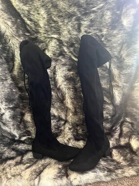 Catherines Black Over-the-Knee Stretch Boots